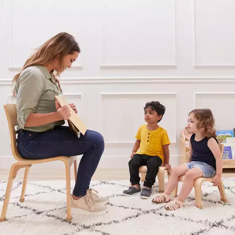 Chaise empilable en bois courbé, hauteur d'assise 8 po, mobilier Montessori, 2
