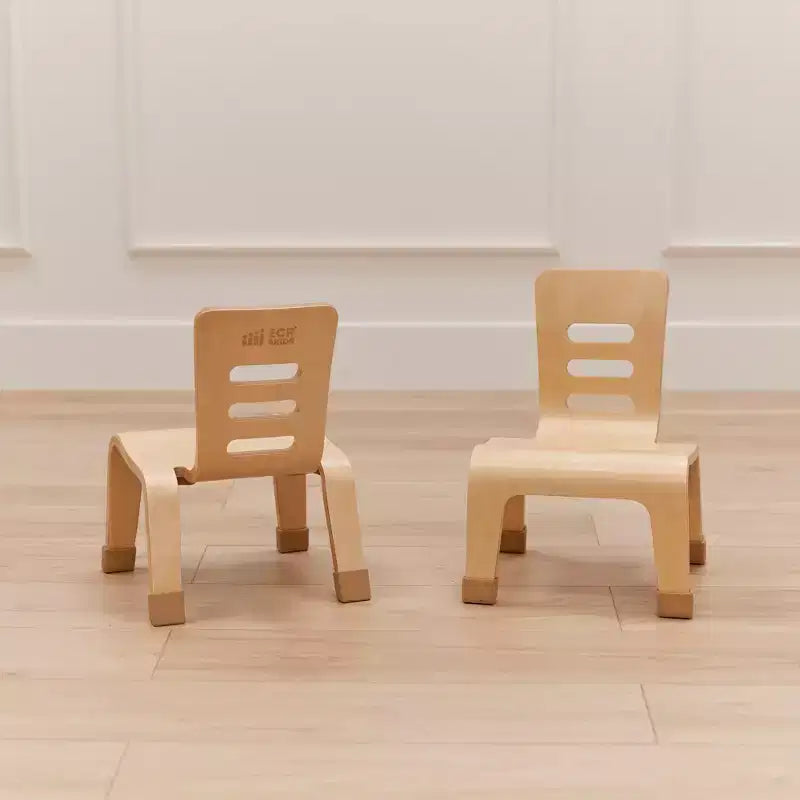 Chaise empilable en bois courbé, hauteur d'assise 8 po, mobilier Montessori, 2