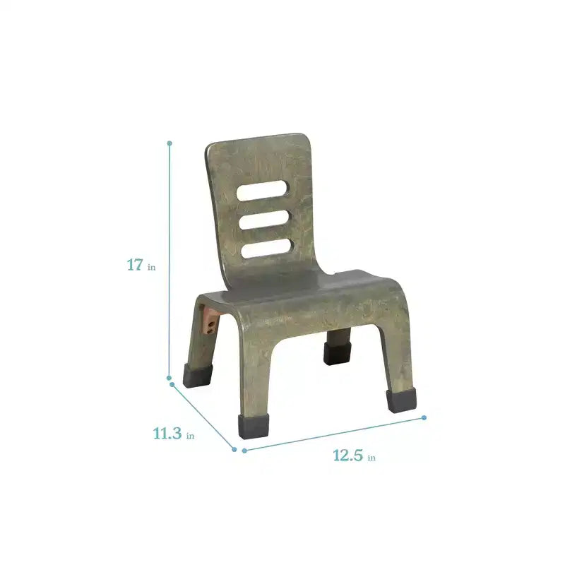 Chaise empilable en bois courbé, hauteur d'assise 8 po, mobilier Montessori, 2