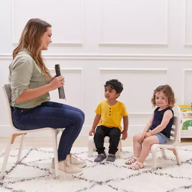 Chaise empilable en bois courbé, hauteur d'assise 8 po, mobilier Montessori, 2