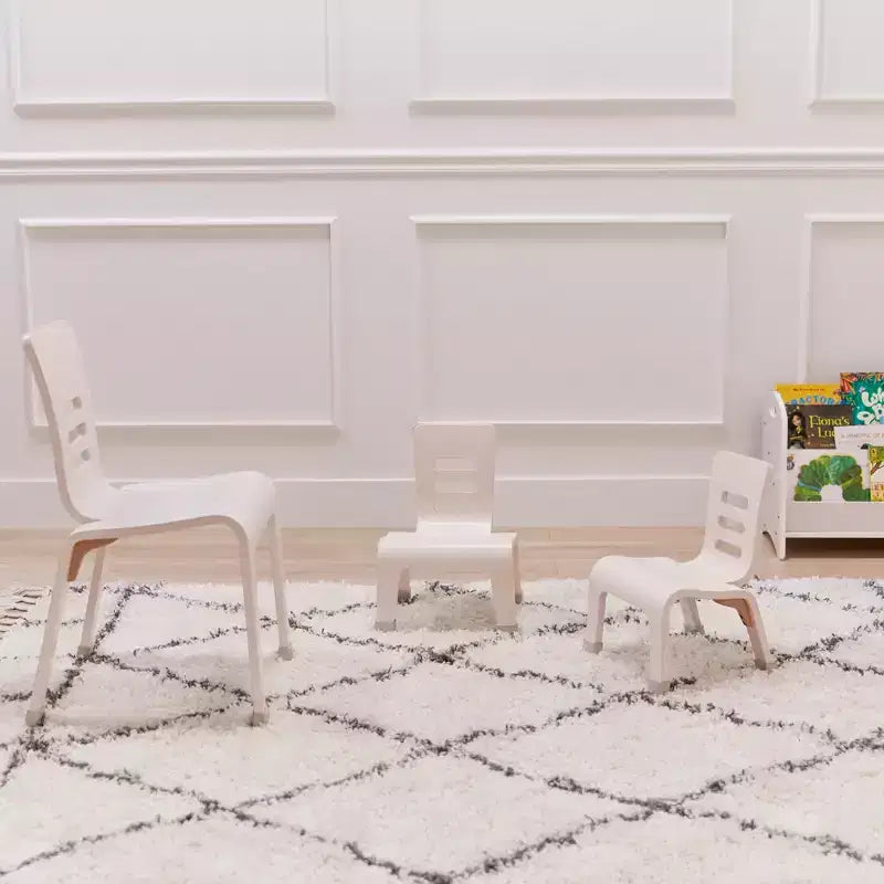 Chaise empilable en bois courbé, hauteur d'assise 8 po, mobilier Montessori, 2