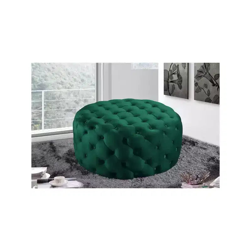 Banc/ottoman en velours Addison