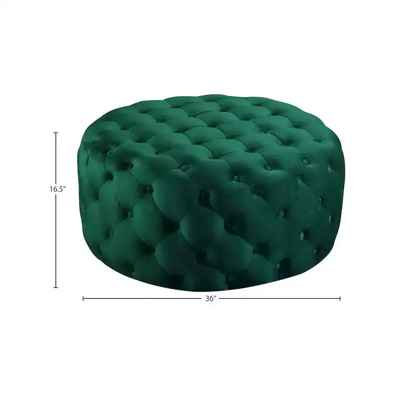 Banc/ottoman en velours Addison