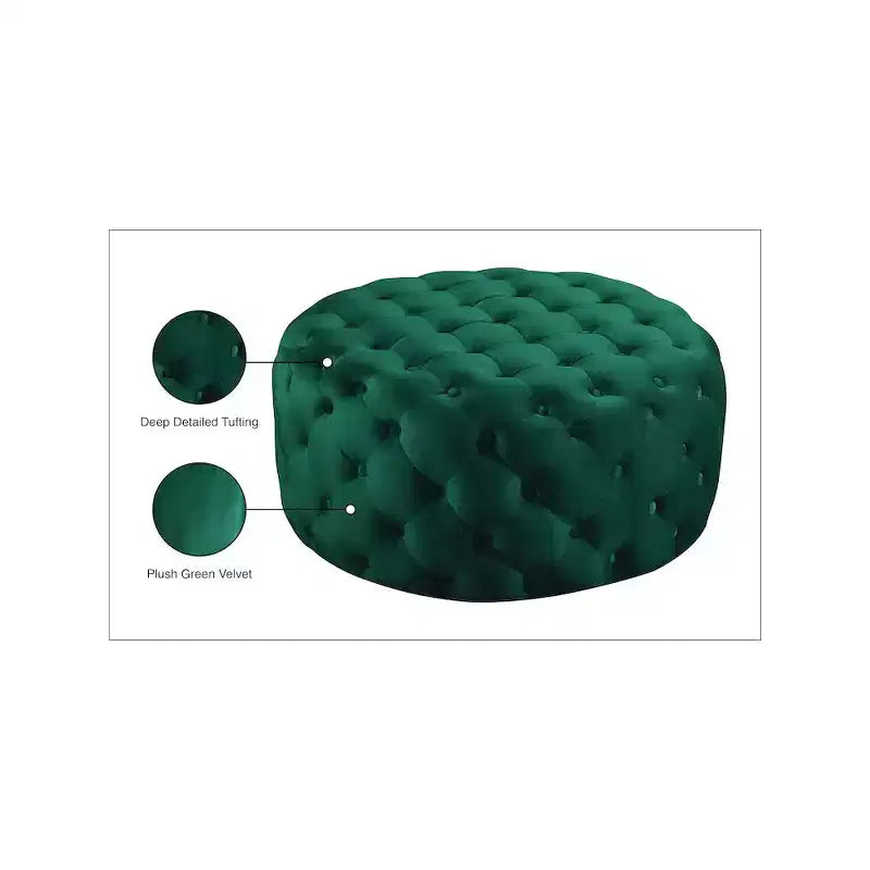 Banc/ottoman en velours Addison