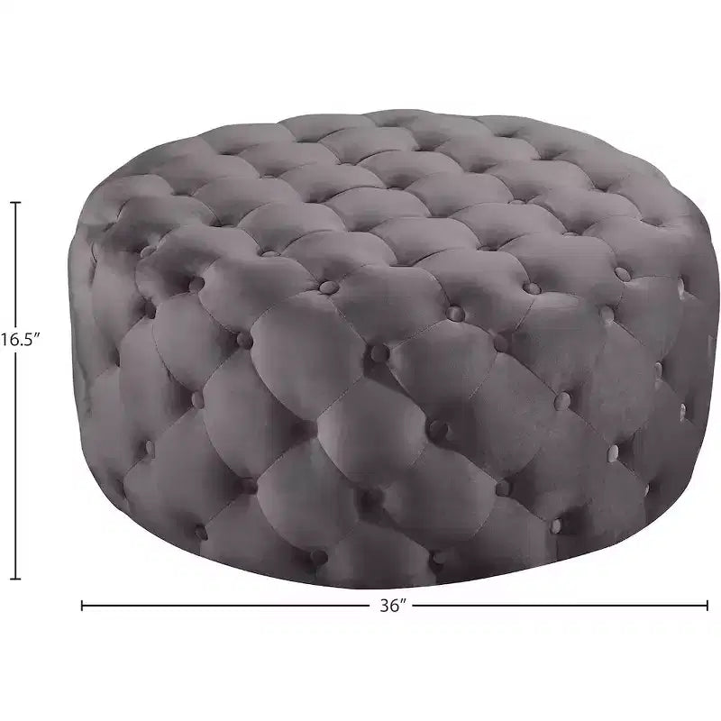 Banc/ottoman en velours Addison
