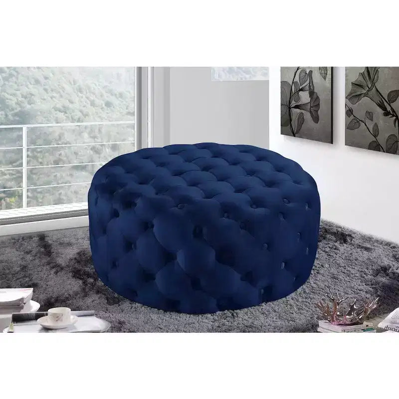 Banc/ottoman en velours Addison