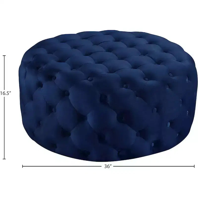 Banc/ottoman en velours Addison