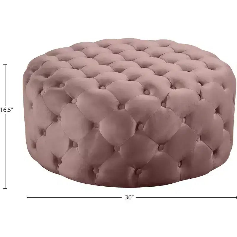 Banc/ottoman en velours Addison