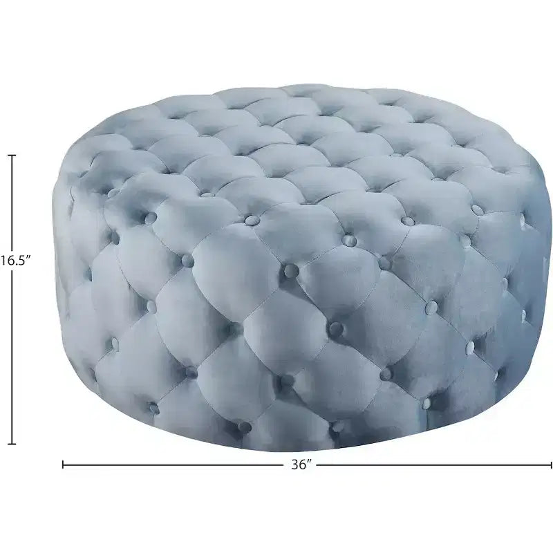 Banc/ottoman en velours Addison
