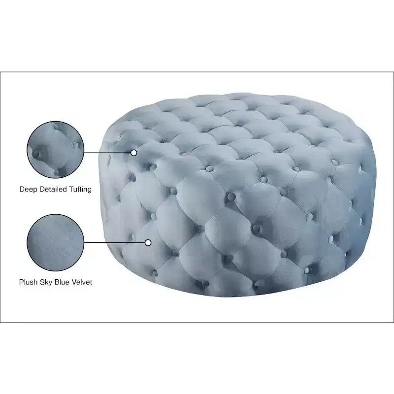 Banc/ottoman en velours Addison
