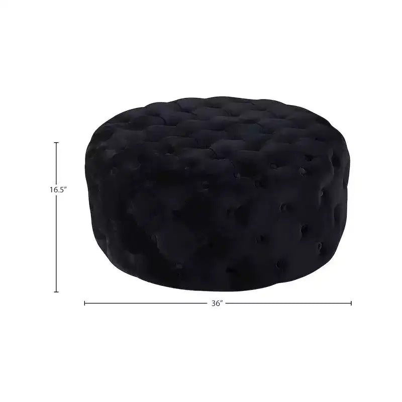 Banc/ottoman en velours Addison