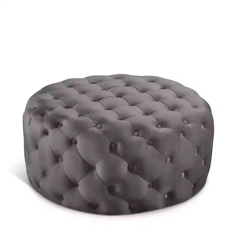 Banc/ottoman en velours Addison
