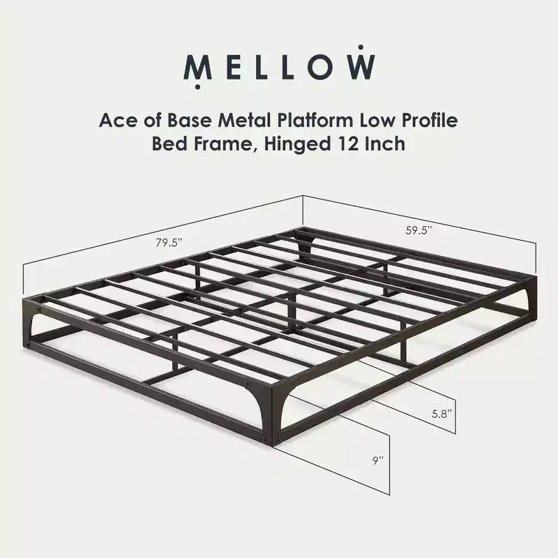 Cadre de lit plateforme Ace of Base en métal profil bas
