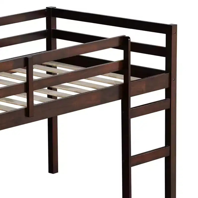Cadre de lit double Tiroirs à fermeture douce Bois de pin massif adapté aux enfants