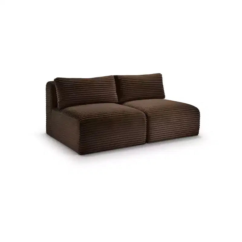 Meridian Furniture Shaggy Corduroy Performance Fabric Modular Sofa