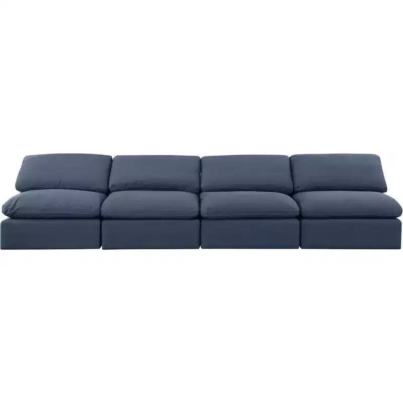 Canapé modulable en tissu texturé lin Indulge