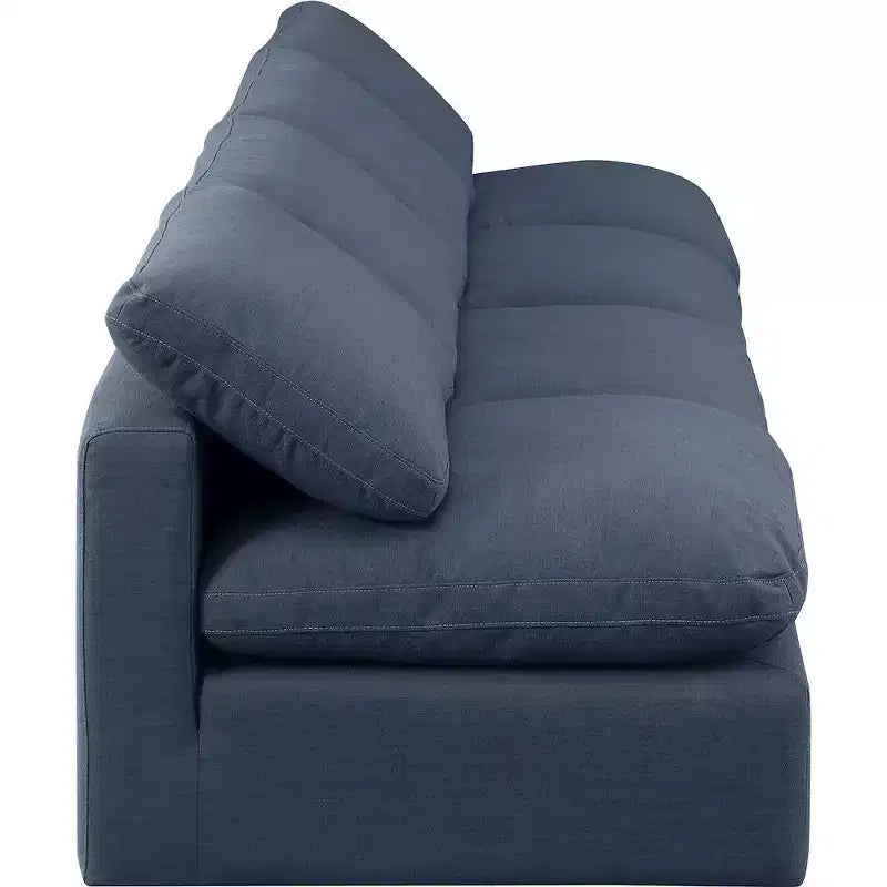 Canapé modulable en tissu texturé lin Indulge