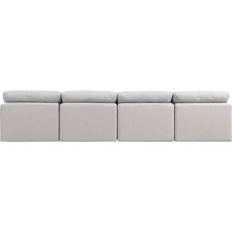 Canapé modulable en tissu texturé lin Indulge