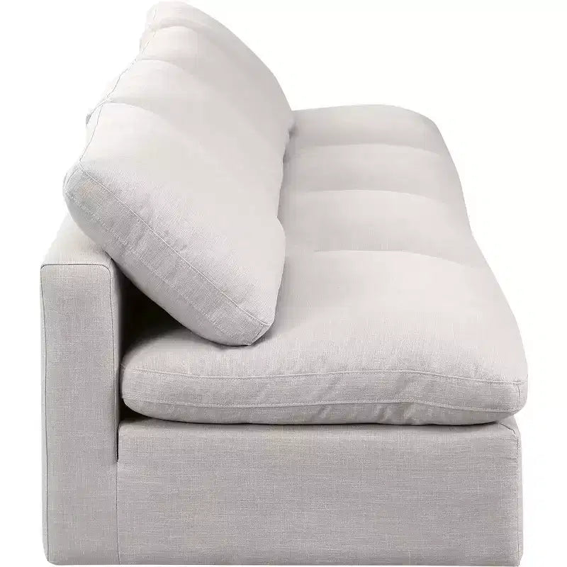 Canapé modulable en tissu texturé lin Indulge