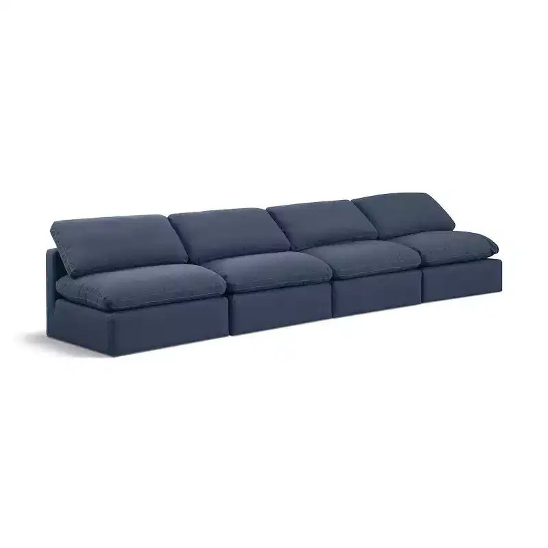 Canapé modulable en tissu texturé lin Indulge