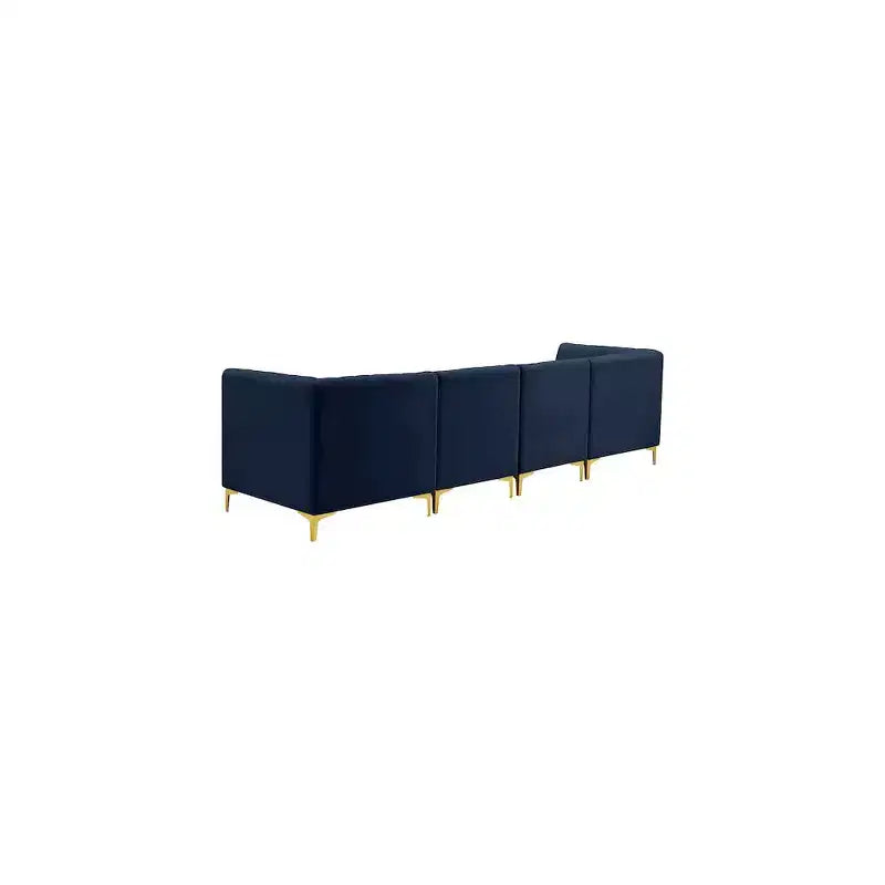 Canapé modulable en velours marine Alina