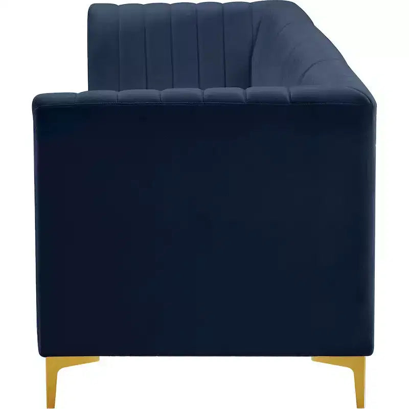 Canapé modulable en velours marine Alina