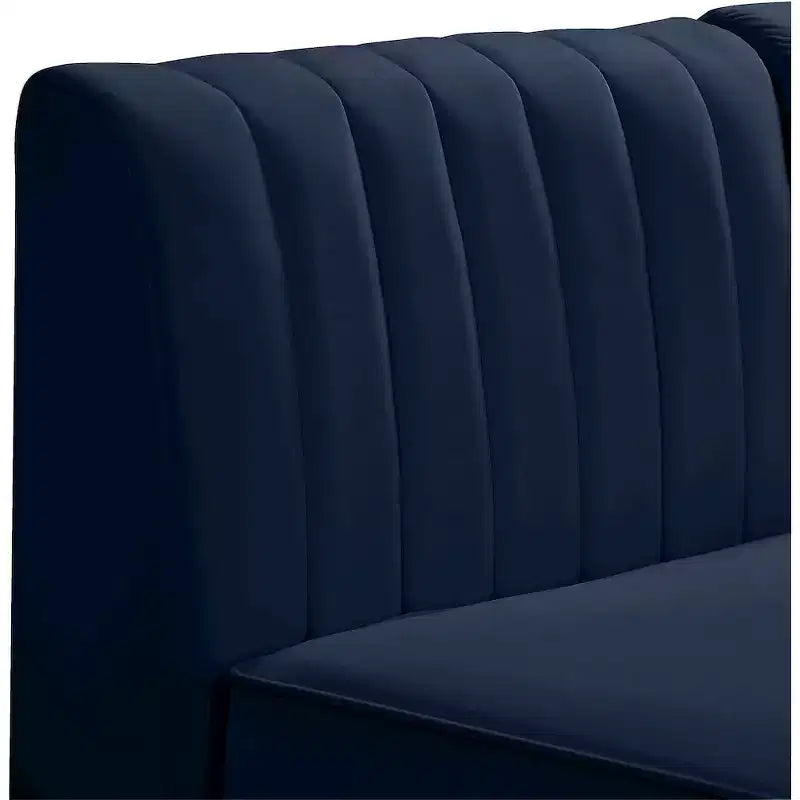 Canapé modulable en velours marine Alina