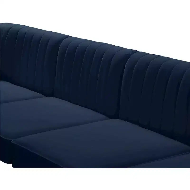 Canapé modulable en velours marine Alina