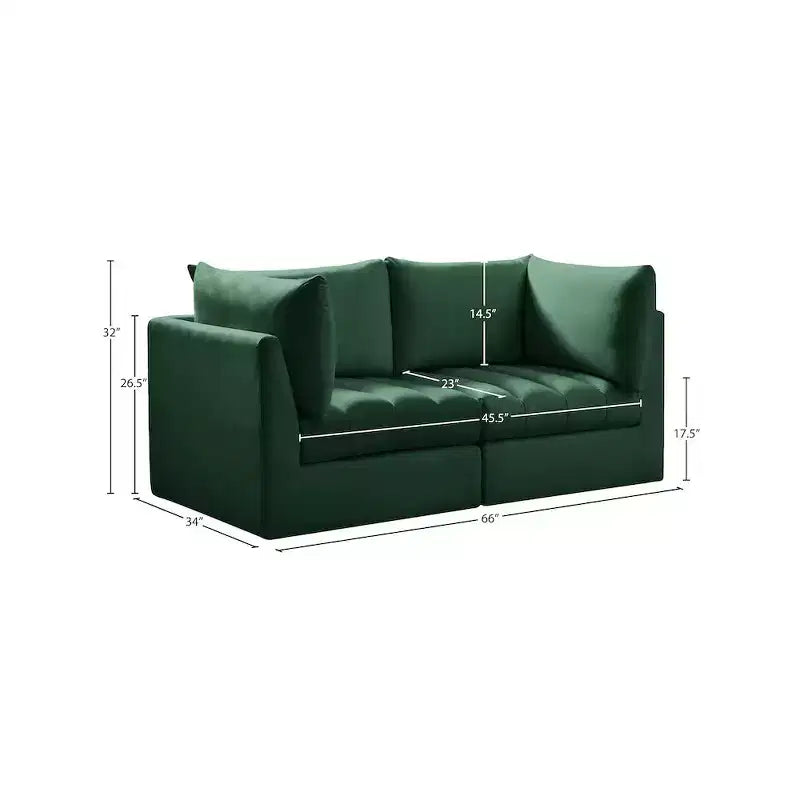 Canapé modulaire Jacob en velours