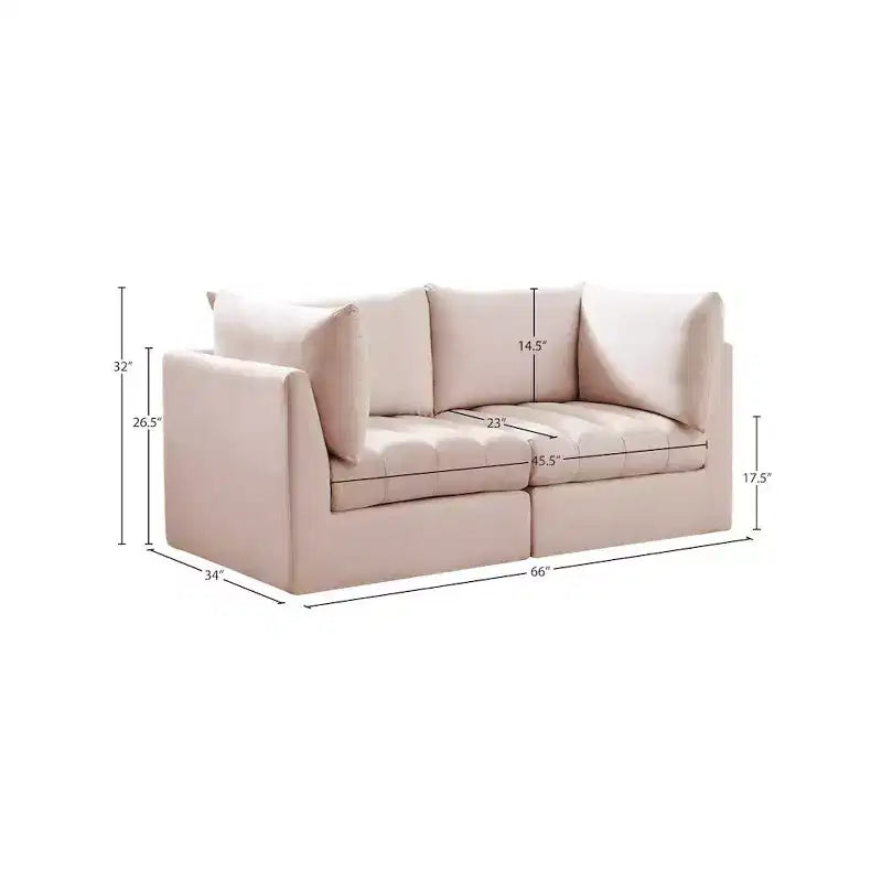Canapé modulaire Jacob en velours