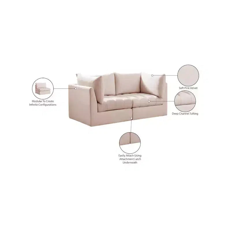 Canapé modulaire Jacob en velours