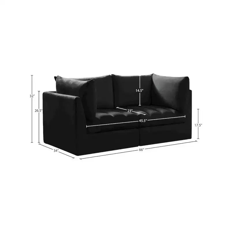 Canapé modulaire Jacob en velours