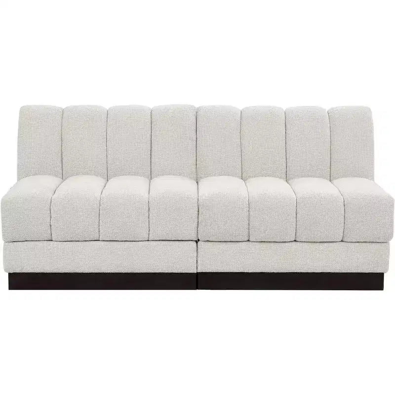 Canapé Modulable en Tissu Chenille Quinn