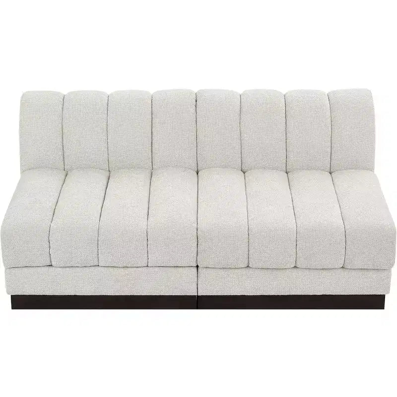 Canapé Modulable en Tissu Chenille Quinn