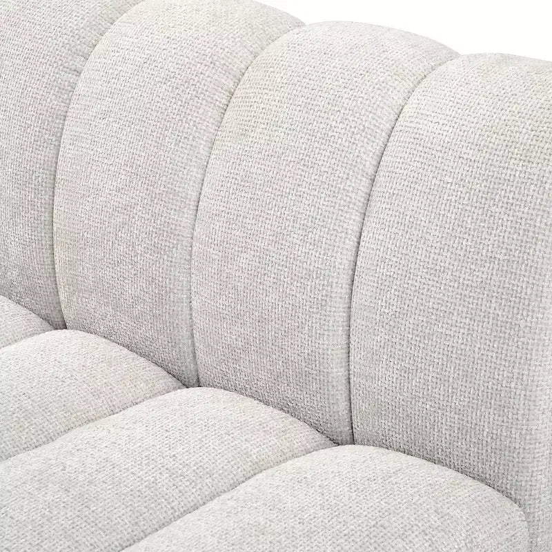 Canapé Modulable en Tissu Chenille Quinn