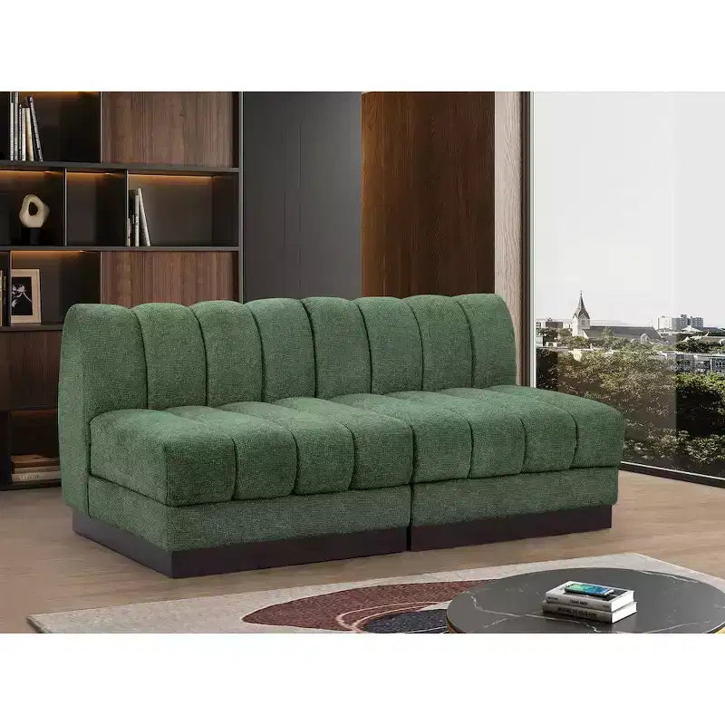 Canapé Modulable en Tissu Chenille Quinn