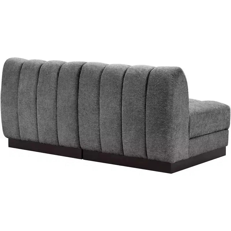 Canapé Modulable en Tissu Chenille Quinn