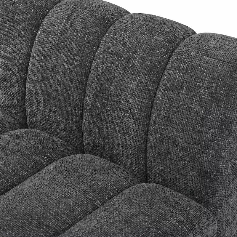 Canapé Modulable en Tissu Chenille Quinn