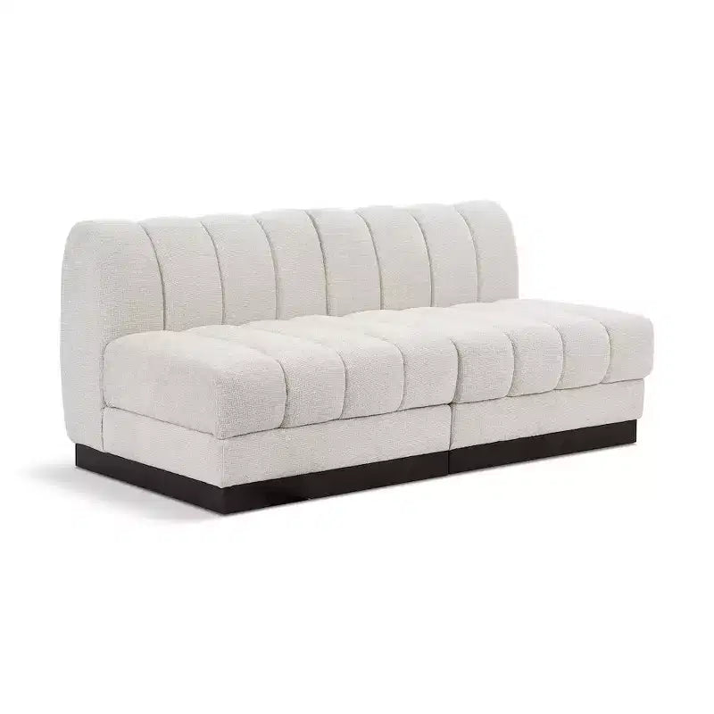 Canapé Modulable en Tissu Chenille Quinn