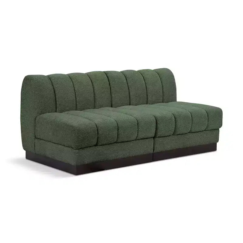 Canapé Modulable en Tissu Chenille Quinn
