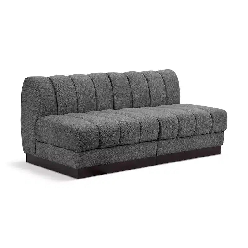 Canapé Modulable en Tissu Chenille Quinn
