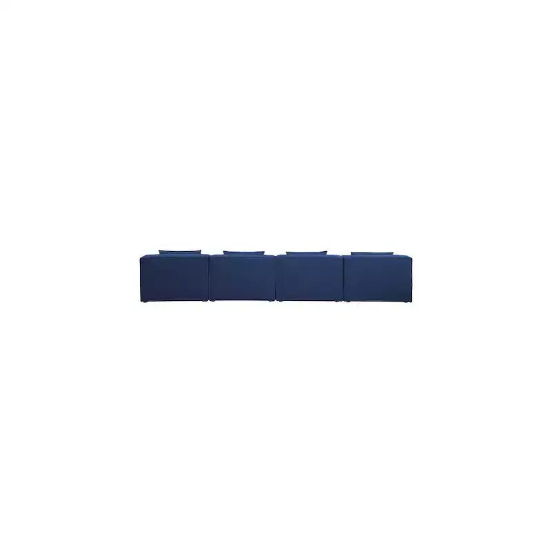 Canapé modulaire texturé en lin durable Cube Navy