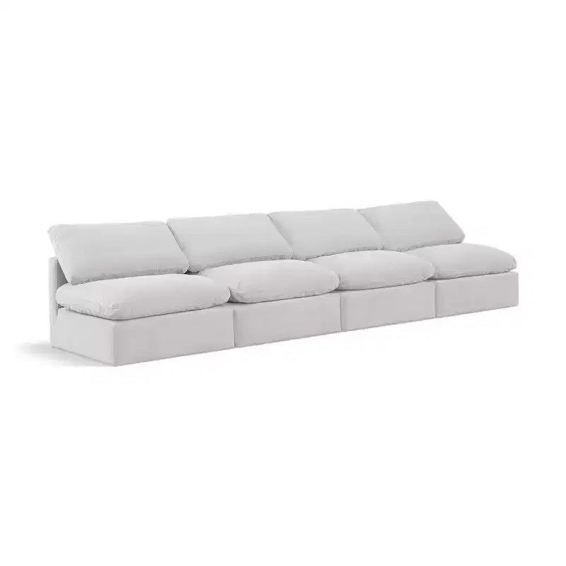 Meridian Furniture Indulge Cream Velvet Modular Sofa