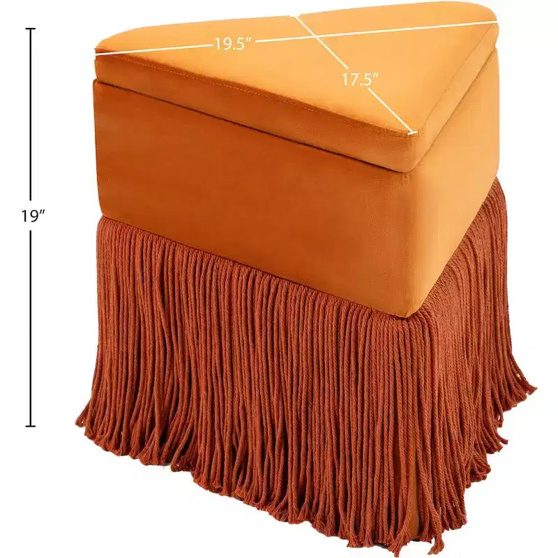 Repose-pieds/Tabouret en velours Trivoli
