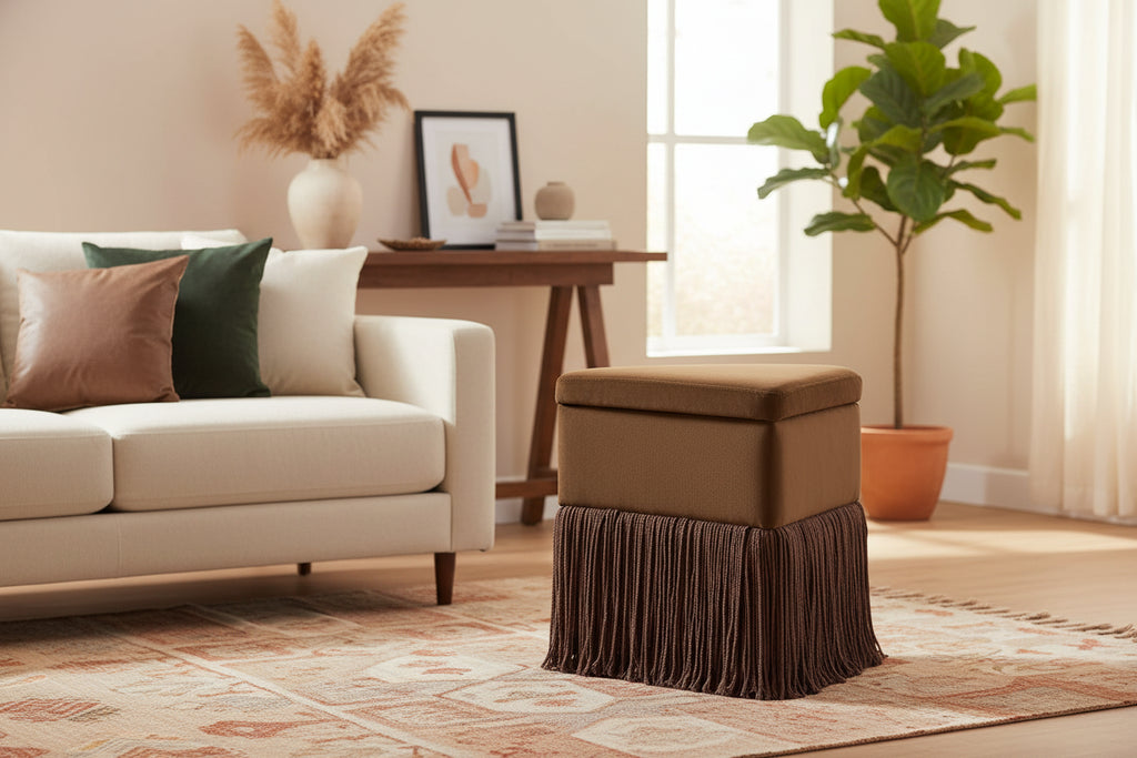 Meridian Furniture Trivoli Velvet Ottoman/Stool